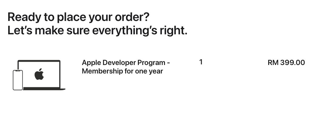 Pricing on the Apple Developer website